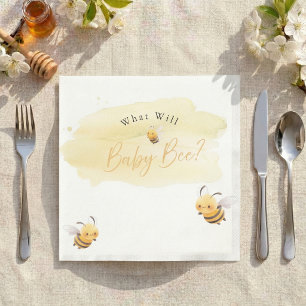 Bee Gender Reveal Napkins What Will Baby Bee