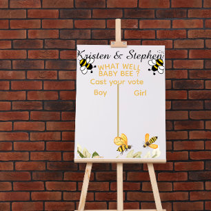 Bee Gender Reveal Voting Board,  Foam Board