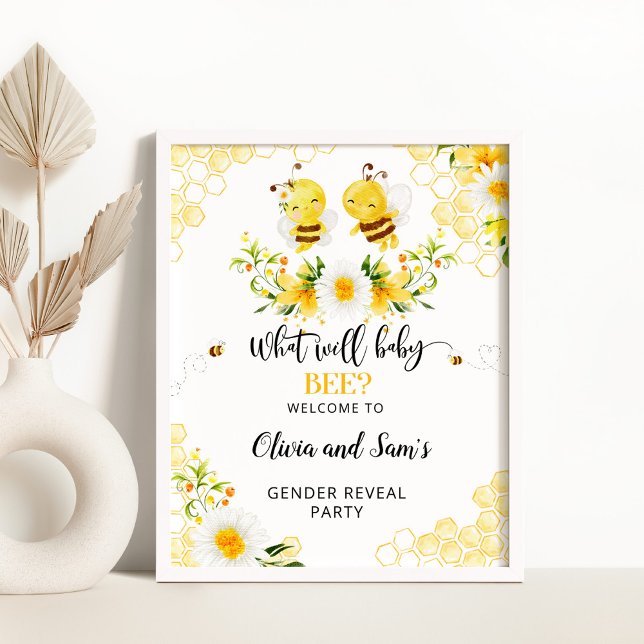 Bee gender reveal welcome sign (Creator Uploaded)