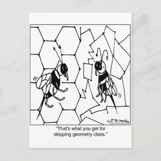 Bee Geometry Postcard
