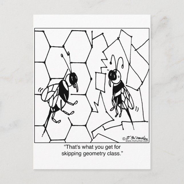 Bee Geometry Postcard (Front)