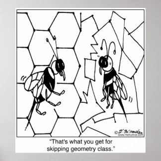 Bee Geometry Poster