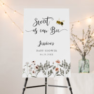 Bee Girl Baby Shower Foam Board