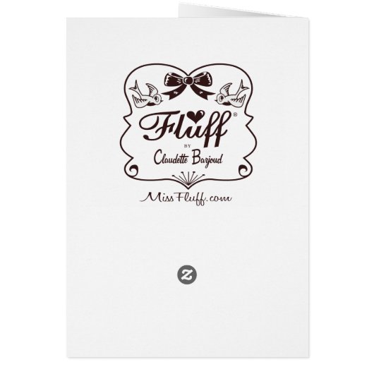 Bee Girl card by Miss Fluff (Back)