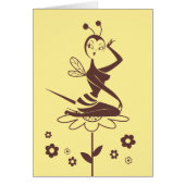 Bee Girl card by Miss Fluff (Front)