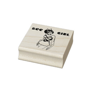 BEE-GIRL  - The Mystery Girls Super Heroine Rubber Stamp