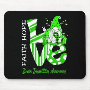 Bee Gnome Love Brain Disabilities Awareness  Mouse Pad