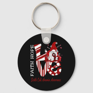 Bee Gnome Love Sickle Cell Anemia Awareness Keychain