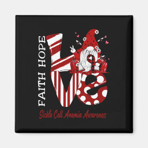 Bee Gnome Love Sickle Cell Anemia Awareness Magnet