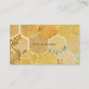Bee Gold Honeycomb Beehive Vip Business Card