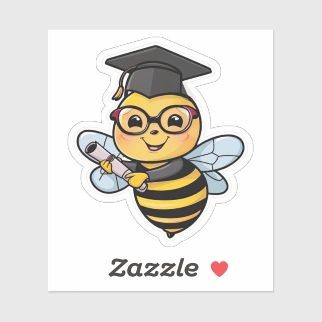 Bee Graduation Sticker (Sheet)