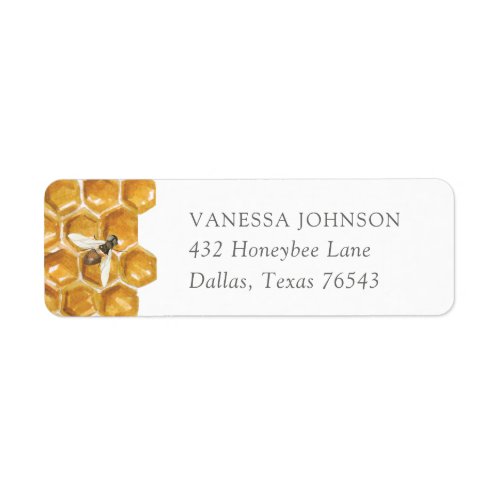 Bee Greenery Baby Shower Return Address Label