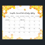 Bee Guess Baby Due Date Calendar Poster<br><div class="desc">Bee Guess Baby Due Date Calendar Poster. For more advanced customization of this design,  simply select the "Customize It" button above! Matching items available. Thank you!</div>