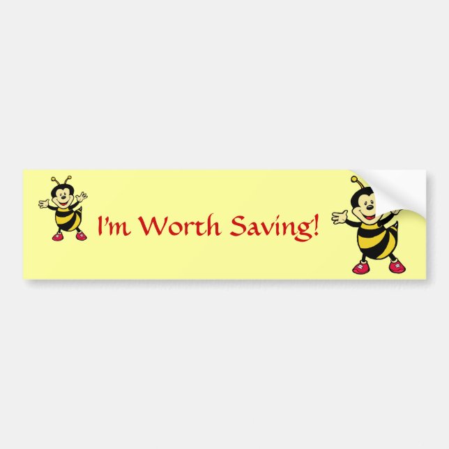 Bee Guy Bumper Sticker (Front)