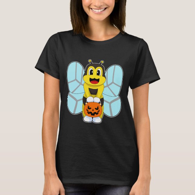 Bee Halloween Pumpkin T-Shirt (Front)