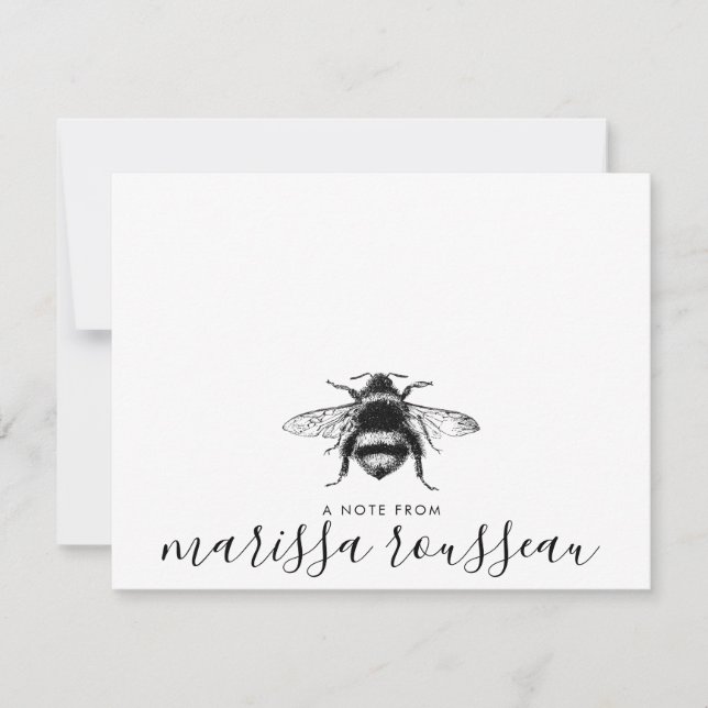 Bee Handwritten A Note From Script Name (Front)