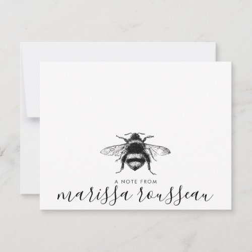 Bee Handwritten A Note From Script Name