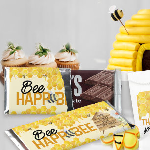 Bee Happ-Bee Honeycomb and Bee Theme Sweet Treat Hershey Bar Favors