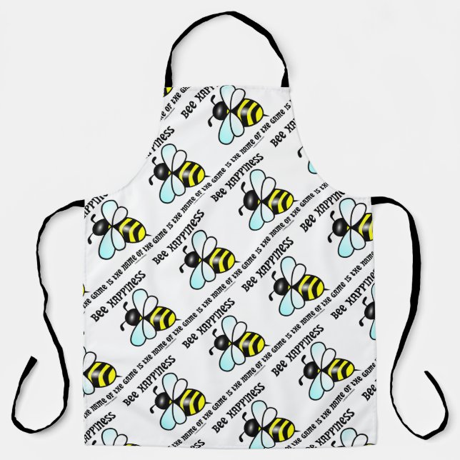 Bee Happiness Is The Name Of The Game Apron (Front)