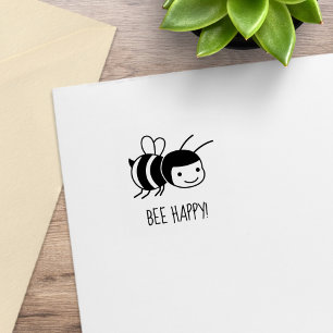 Bee Happy 2 Rubber Stamp