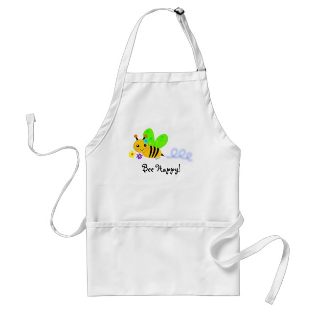 Bee Happy Adult Apron (Front)
