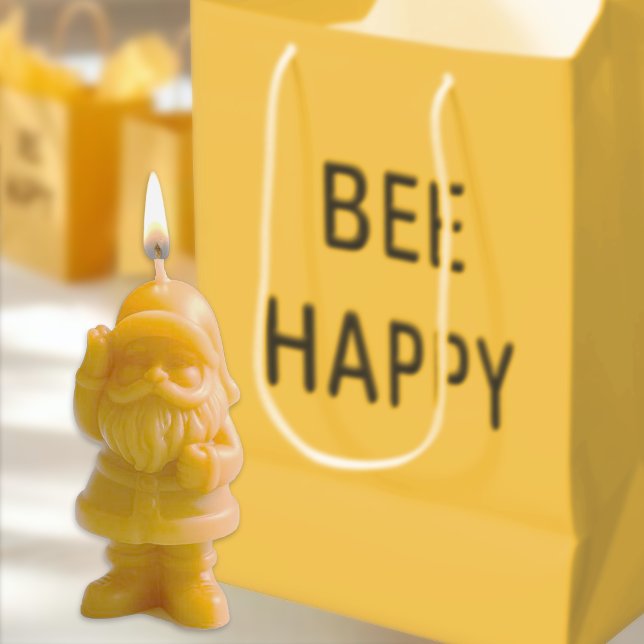 BEE HAPPY Apiary Beekeeper Nature Lover Gift Tote Medium Gift Bag (Creator Uploaded)