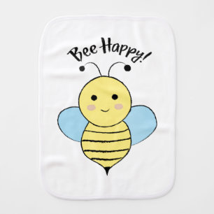 Bee Happy Baby Burp Cloth