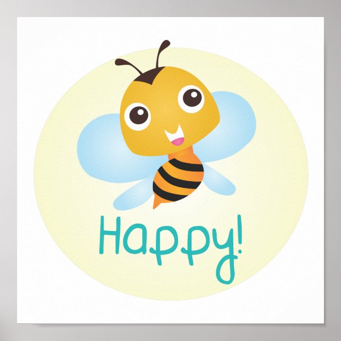 Bee Happy Baby Print