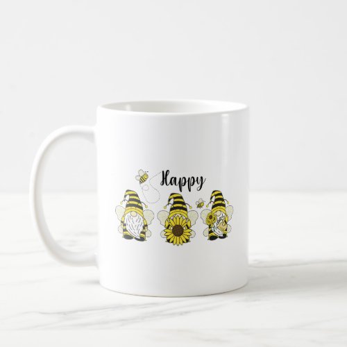 Bee Happy Be Happy Bee Gnomes Spring Summer Top fo Coffee Mug