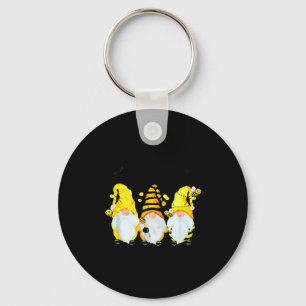 Bee Happy Bee Gnome Spring Keychain