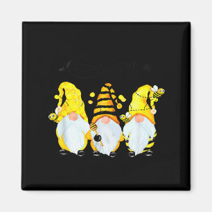 Bee Happy Bee Gnome Spring  Magnet