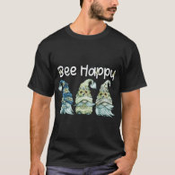Bee Happy Bee Gnome Spring Sunflower Gnome T-Shirt