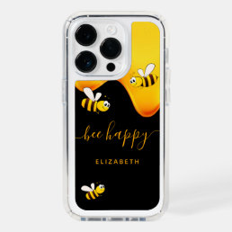 Bee happy bees sweet honey black monogram speck iPhone 14 pro case
