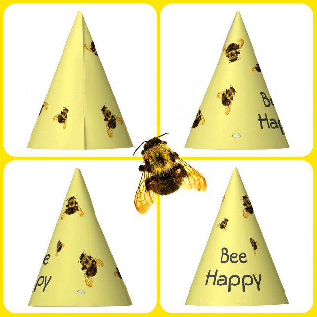 Bee Happy Birthday Bumblebee Party Hat (Creator Uploaded)