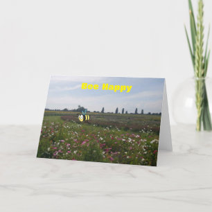 Bee Happy. Blank card