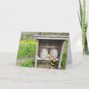 Bee Happy. Blank card