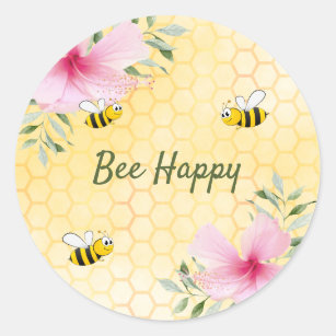 Golden Honeycomb Bee Pattern  #2004 2 x Heart Stickers 15 cm 