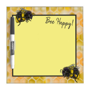 Bee Happy! Bumblebees Dry Erase Board