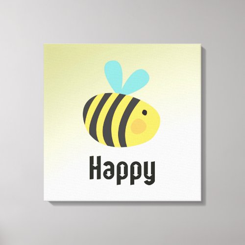 Bee Happy Canvas Print