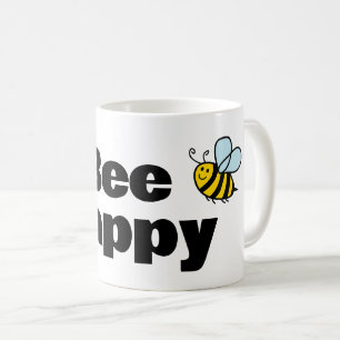 Bee Happy coffee mug gift for beekeepers