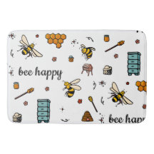 Bee happy cute bees word art