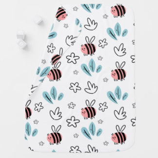 Bee Happy – Cute Bumblebee Pattern Baby Blanket