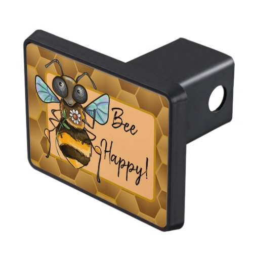 Bee Happy  Cute Honey Bee Hitch Cover