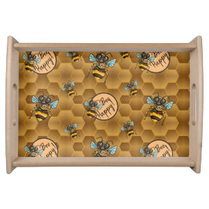 Bee Happy!  Cute Honey Bee Serving Tray