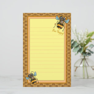 Bee Happy! Cute Honey Bee Stationery