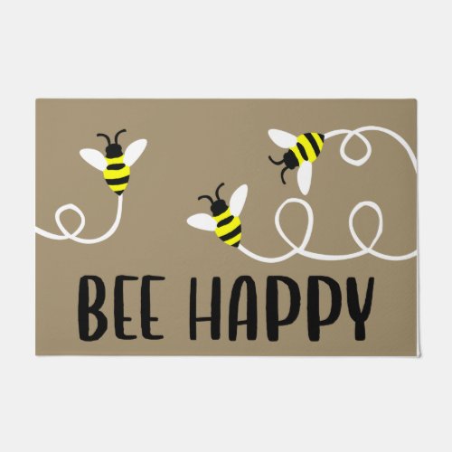 Bee Happy Doormat Be Happy Indoor Mat