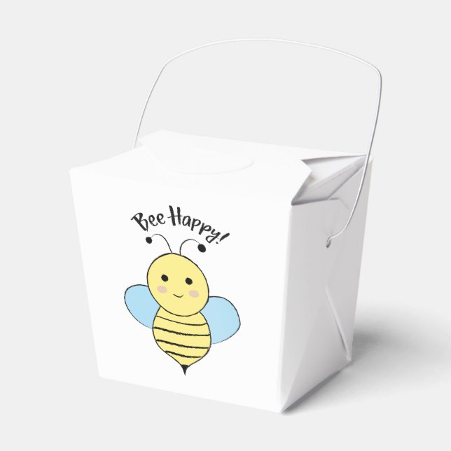 Bee Happy Favor Boxes (Front Side)