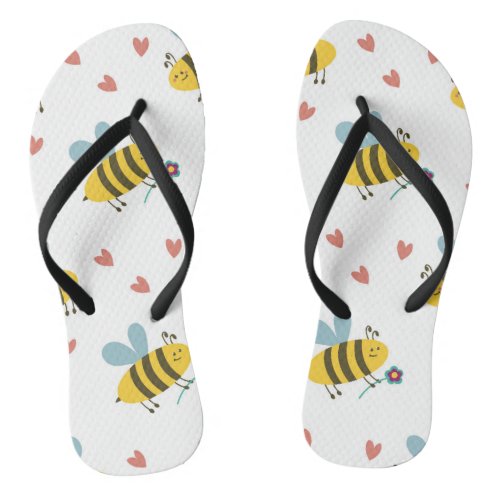 Bee Happy Flip Flops