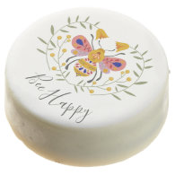 Bee Happy Folk Art Bumble Bee  Chocolate Covered Oreo