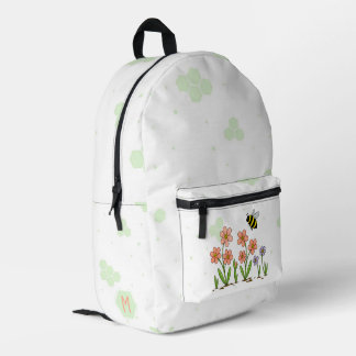 Bee Happy Garden Printed Backpack